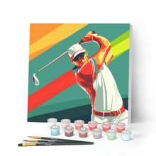 Afbeelding in Gallery-weergave laden, Mini Schilderen op Nummer met Frame - Sportaffiche Golf