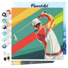 Afbeelding in Gallery-weergave laden, Mini Schilderen op Nummer met Frame - Sportaffiche Golf