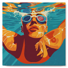 Afbeelding in Gallery-weergave laden, Mini Schilderen op Nummer met Frame - Sportaffiche Zwemmen