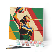 Afbeelding in Gallery-weergave laden, Mini Schilderen op Nummer met Frame - Sportaffiche Volleybal