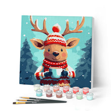 Afbeelding in Gallery-weergave laden, Mini Schilderen op Nummer met Frame - Gezellig rendier