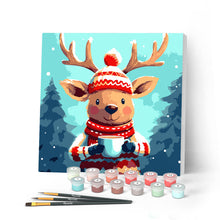 Afbeelding in Gallery-weergave laden, Mini Schilderen op Nummer met Frame - Gezellig rendier