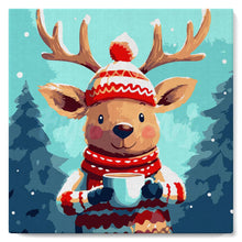 Afbeelding in Gallery-weergave laden, Mini Schilderen op Nummer met Frame - Gezellig rendier