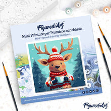 Afbeelding in Gallery-weergave laden, Mini Schilderen op Nummer met Frame - Gezellig rendier