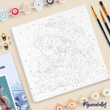 Afbeelding in Gallery-weergave laden, Mini Schilderen op Nummer met Frame - Kerstpuppy