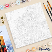 Afbeelding in Gallery-weergave laden, Mini Schilderen op Nummer met Frame - Feestelijke kat en hond