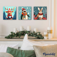 Afbeelding in Gallery-weergave laden, Mini Schilderen op Nummer met Frame - Blije pinguïn