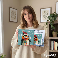 Afbeelding in Gallery-weergave laden, Mini Schilderen op Nummer met Frame - Blije pinguïn