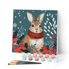 Afbeelding in Gallery-weergave laden, Mini Schilderen op Nummer met Frame - Kerstkonijntje