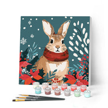 Afbeelding in Gallery-weergave laden, Mini Schilderen op Nummer met Frame - Kerstkonijntje