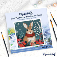 Afbeelding in Gallery-weergave laden, Mini Schilderen op Nummer met Frame - Kerstkonijntje