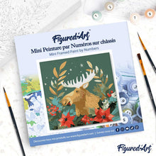 Afbeelding in Gallery-weergave laden, Mini Schilderen op Nummer met Frame - Kerst eland