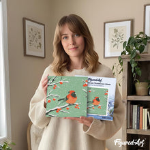 Afbeelding in Gallery-weergave laden, Mini Schilderen op Nummer met Frame - Winter roodborstje