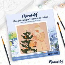 Afbeelding in Gallery-weergave laden, Mini Schilderen op Nummer met Frame - Vrouw met kerstboom