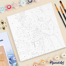 Afbeelding in Gallery-weergave laden, Mini Schilderen op Nummer met Frame - Vrouw met kerstboom