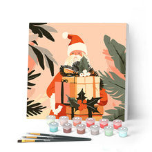 Afbeelding in Gallery-weergave laden, Mini Schilderen op Nummer met Frame - Kerstman met cadeaus