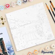 Afbeelding in Gallery-weergave laden, Mini Schilderen op Nummer met Frame - Meisje en wintermeer