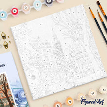 Afbeelding in Gallery-weergave laden, Mini Schilderen op Nummer met Frame - Kerstmis in Londen