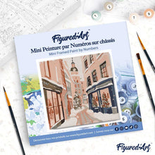 Afbeelding in Gallery-weergave laden, Mini Schilderen op Nummer met Frame - Besneeuwd kerststraatje