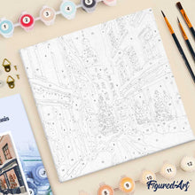 Afbeelding in Gallery-weergave laden, Mini Schilderen op Nummer met Frame - Besneeuwd kerststraatje