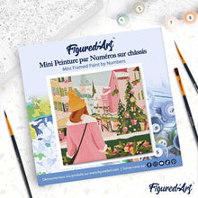 Afbeelding in Gallery-weergave laden, Mini Schilderen op Nummer met Frame - Meisje op de kerstmarkt