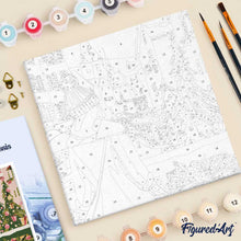 Afbeelding in Gallery-weergave laden, Mini Schilderen op Nummer met Frame - Meisje op de kerstmarkt