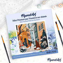 Afbeelding in Gallery-weergave laden, Mini Schilderen op Nummer met Frame - Besneeuwd steegje