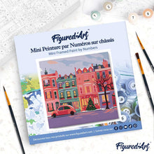 Afbeelding in Gallery-weergave laden, Mini Schilderen op Nummer met Frame - Kleurrijke kerststraat