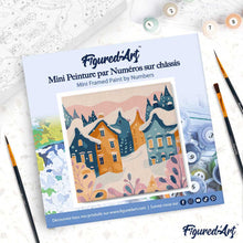 Afbeelding in Gallery-weergave laden, Mini Schilderen op Nummer met Frame - Liefelijk winterdorp