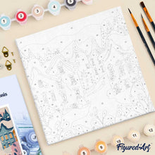 Afbeelding in Gallery-weergave laden, Mini Schilderen op Nummer met Frame - Liefelijk winterdorp