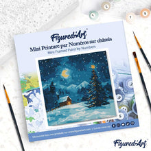 Afbeelding in Gallery-weergave laden, Mini Schilderen op Nummer met Frame - Sterrennacht van Kerstmis