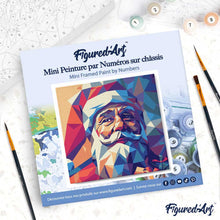 Afbeelding in Gallery-weergave laden, Mini Schilderen op Nummer met Frame - Polygone Kerstman
