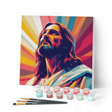 Afbeelding in Gallery-weergave laden, Mini Schilderen op Nummer met Frame - Stralende Jezus