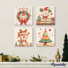 Afbeelding in Gallery-weergave laden, Mini Schilderen op Nummer met Frame - Kerstkrans beer