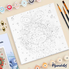 Afbeelding in Gallery-weergave laden, Mini Schilderen op Nummer met Frame - Kerstkrans beer