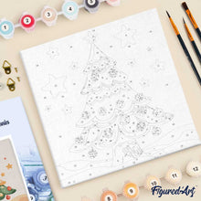 Afbeelding in Gallery-weergave laden, Mini Schilderen op Nummer met Frame - Schattige kerstboom