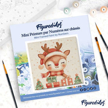 Afbeelding in Gallery-weergave laden, Mini Schilderen op Nummer met Frame - Feestelijk rendier