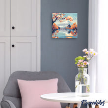 Afbeelding in Gallery-weergave laden, Mini Schilderen op Nummer met Frame - Meer en Mount Fuji