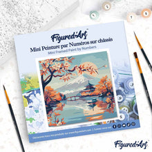 Afbeelding in Gallery-weergave laden, Mini Schilderen op Nummer met Frame - Meer en Mount Fuji