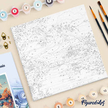 Afbeelding in Gallery-weergave laden, Mini Schilderen op Nummer met Frame - Meer en Mount Fuji