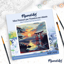 Afbeelding in Gallery-weergave laden, Mini Schilderen op Nummer met Frame - Torii Poort bij Zonsondergang