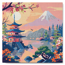 Afbeelding in Gallery-weergave laden, Mini Schilderen op Nummer met Frame - Pagode en Mount Fuji