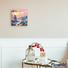 Afbeelding in Gallery-weergave laden, Mini Schilderen op Nummer met Frame - Pagode en Mount Fuji