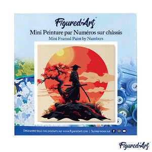Mini Schilderen op Nummer met Frame - Samurai bij Zonsondergang