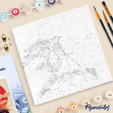 Afbeelding in Gallery-weergave laden, Mini Schilderen op Nummer met Frame - Samurai bij Zonsondergang