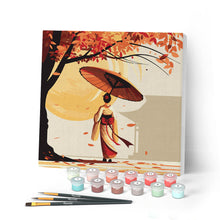 Afbeelding in Gallery-weergave laden, Mini Schilderen op Nummer met Frame - Rustige Wandeling van een Geisha