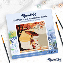 Afbeelding in Gallery-weergave laden, Mini Schilderen op Nummer met Frame - Rustige Wandeling van een Geisha