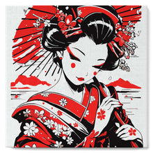 Afbeelding in Gallery-weergave laden, Mini Schilderen op Nummer met Frame - Rode en Zwarte Geisha