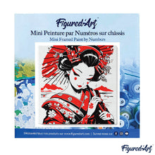 Afbeelding in Gallery-weergave laden, Mini Schilderen op Nummer met Frame - Rode en Zwarte Geisha