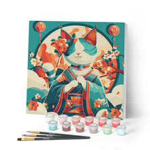 Afbeelding in Gallery-weergave laden, Mini Schilderen op Nummer met Frame - Japanse Kat Prinses